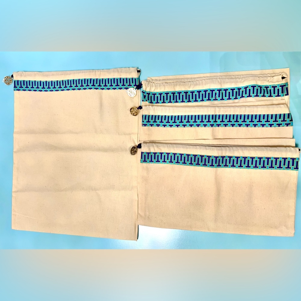 EUC Tory Burch Canvas Dust Bag Bundle